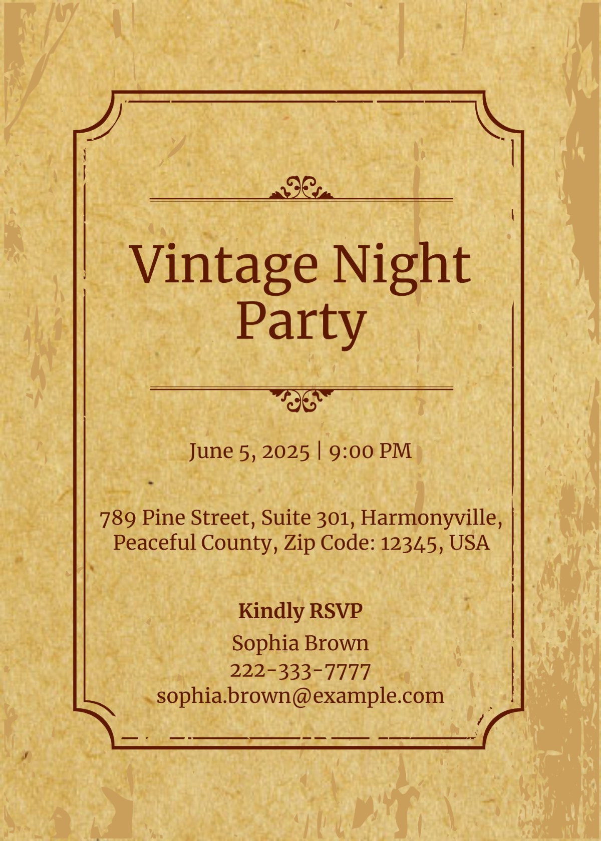 Vintage Party Invitation