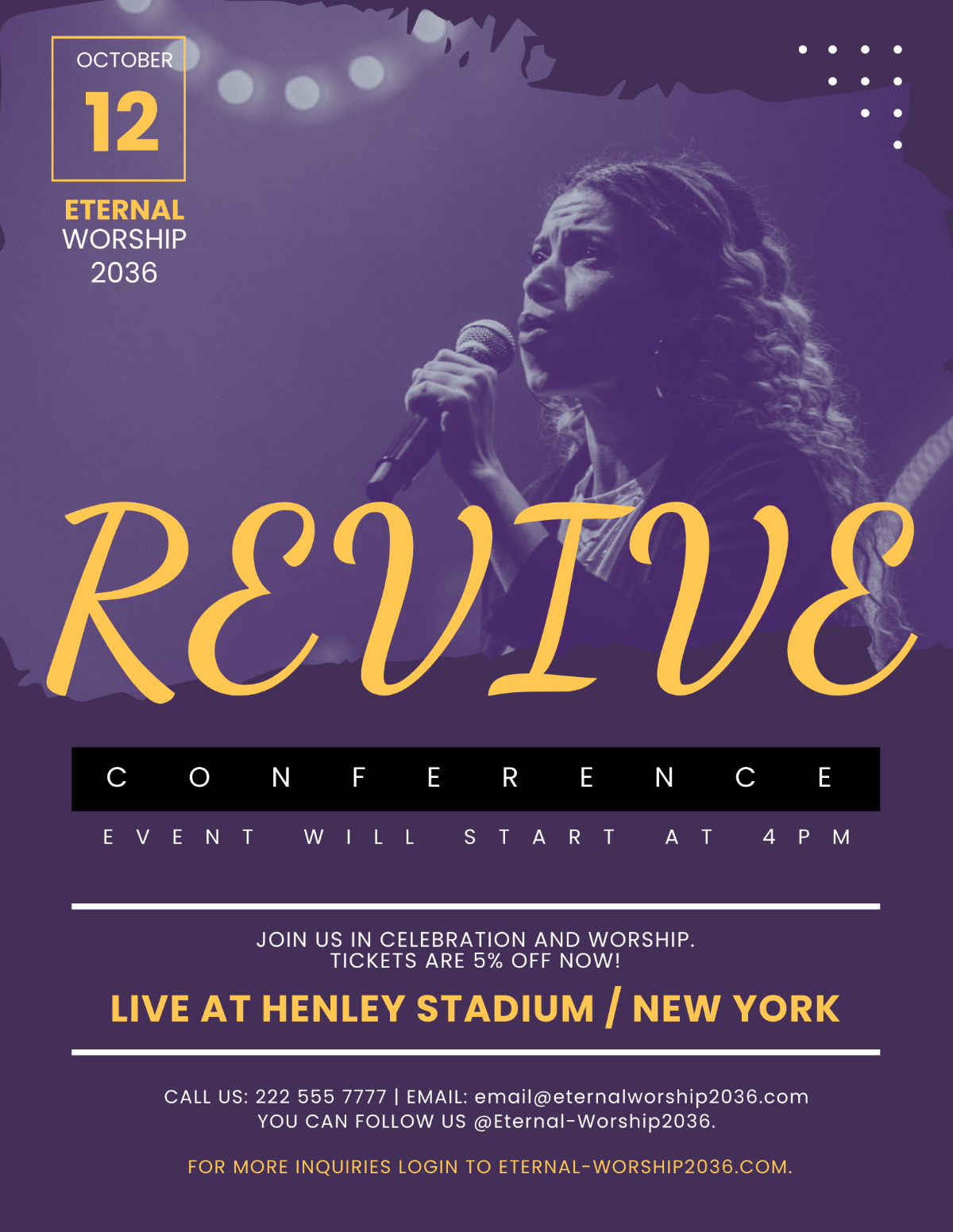 Revive Conference Church Flyer Template