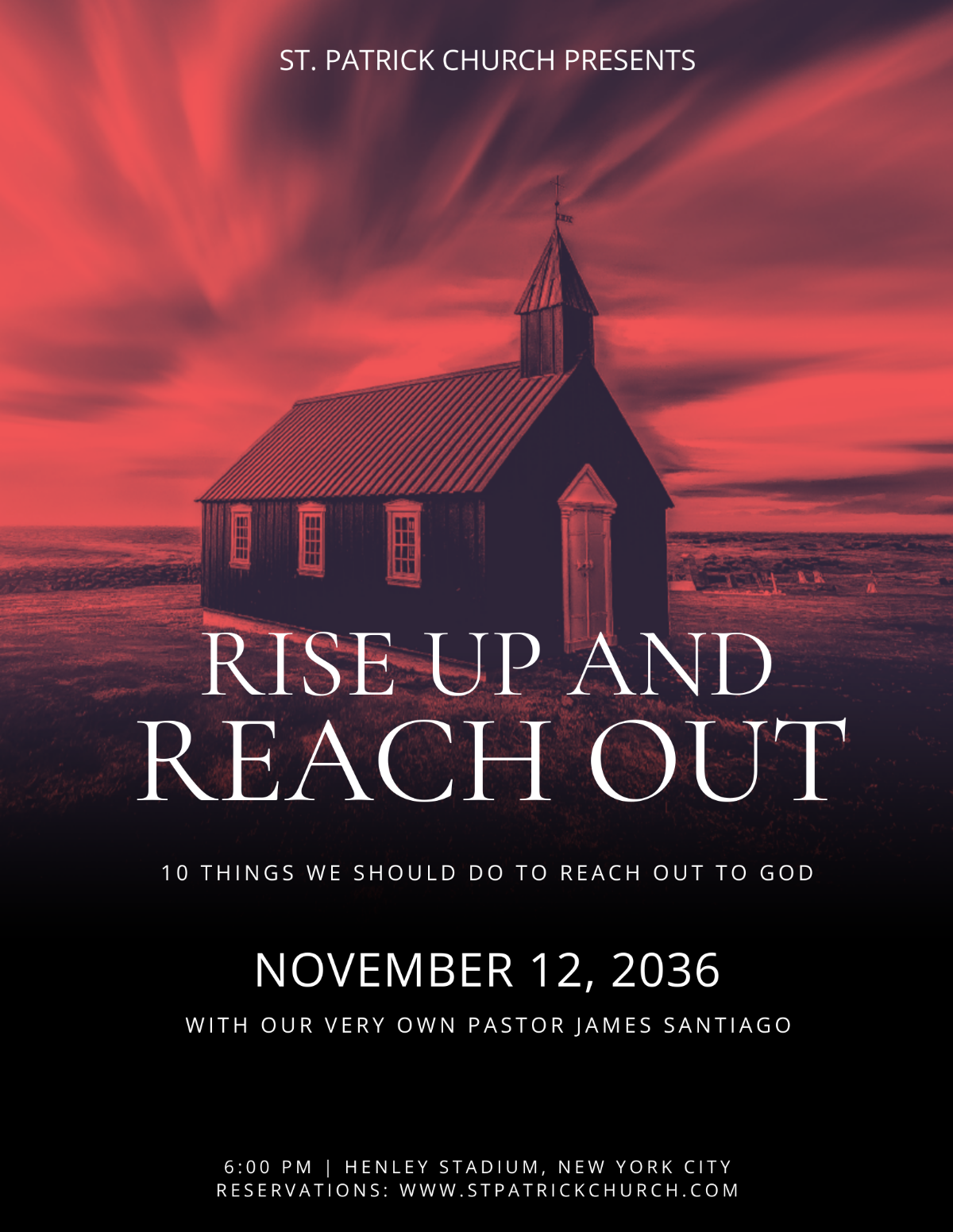 Rise Up Church Flyer Template