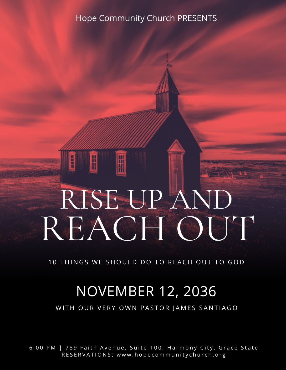 Rise Up Church Flyer