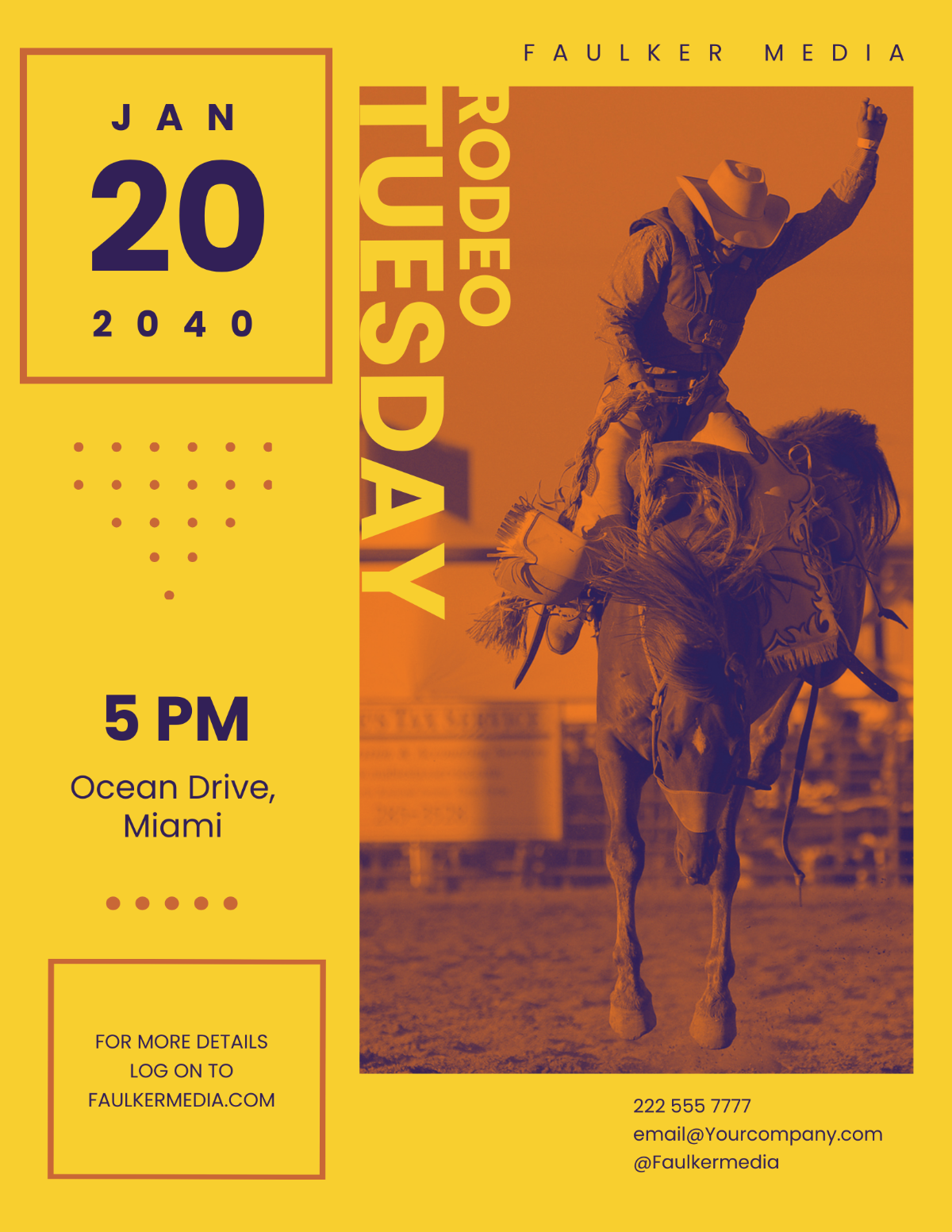 Rodeo Tuesday Flyer Template - Edit Online & Download