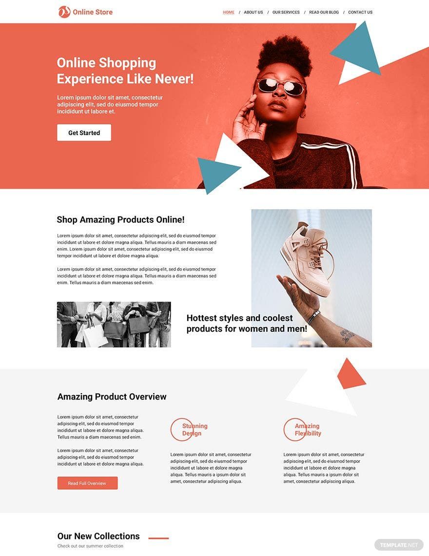 Online Store PSD Landing page