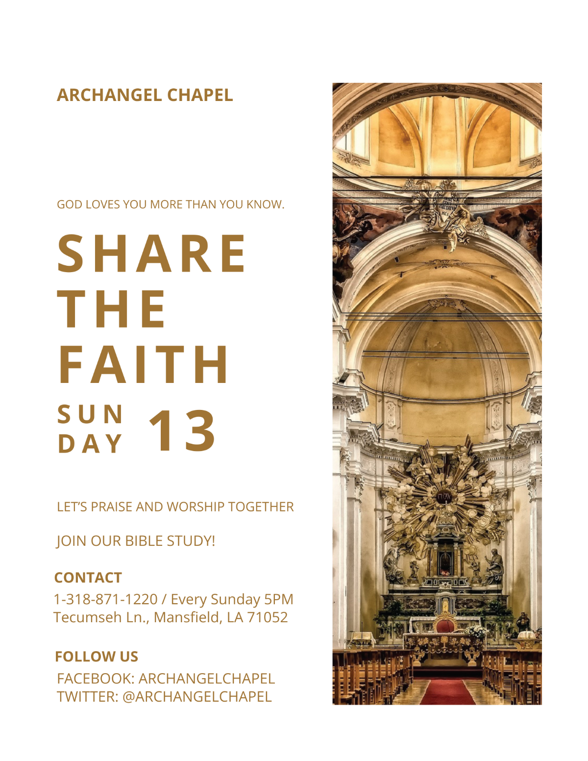 Share the Faith Church Flyer Template - Edit Online & Download