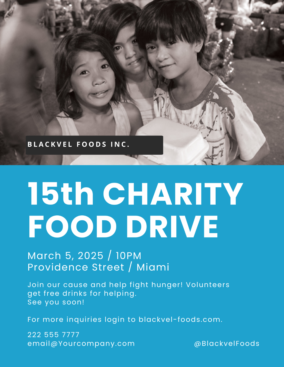 Free Charity Food Drive Flyer Template