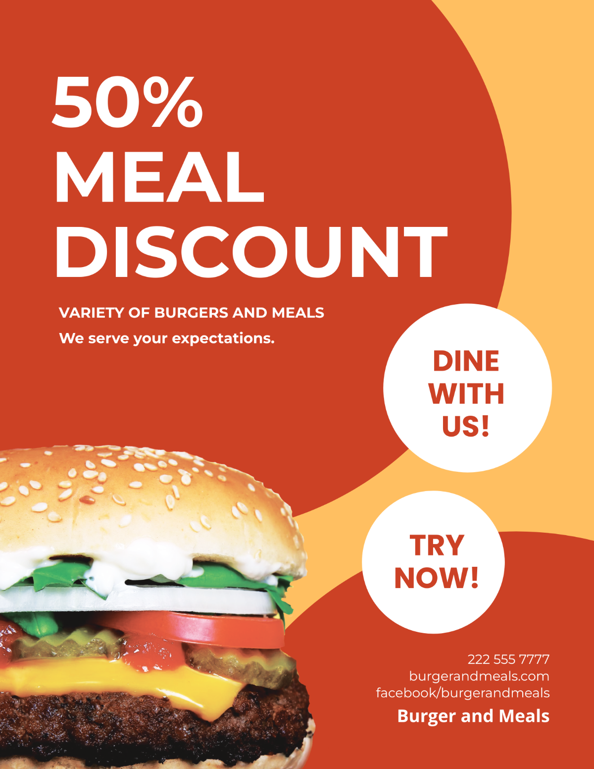 Double Sided Fast Food Flyer Template - Edit Online & Download