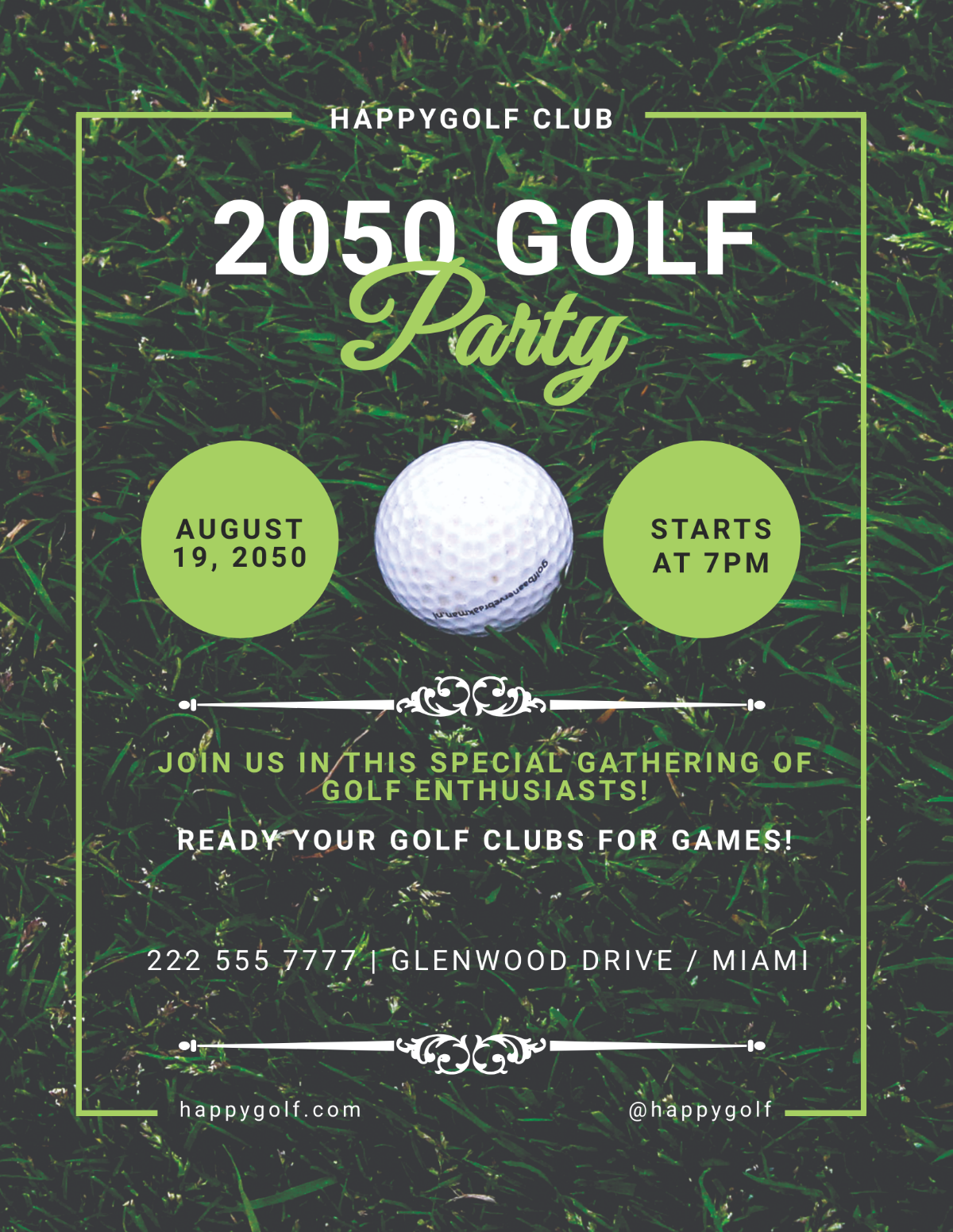 Golf Party Flyer
