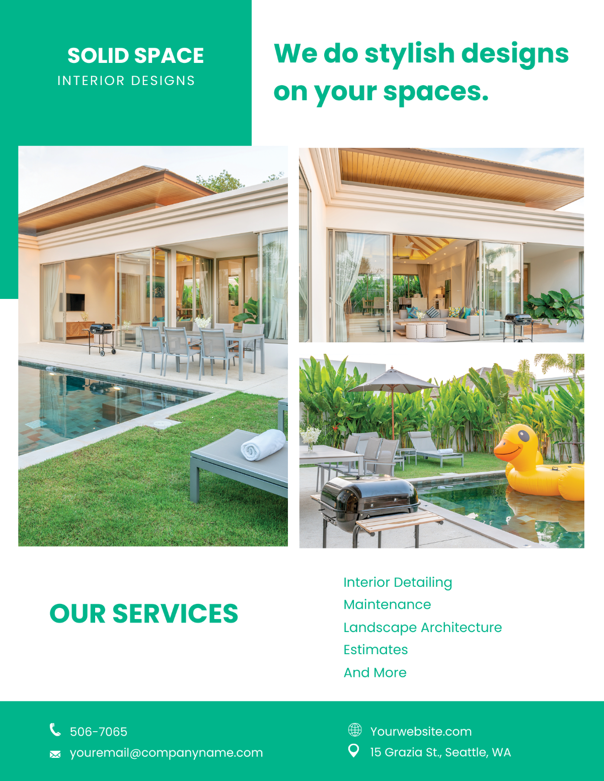 Landscape Interior Design Flyer