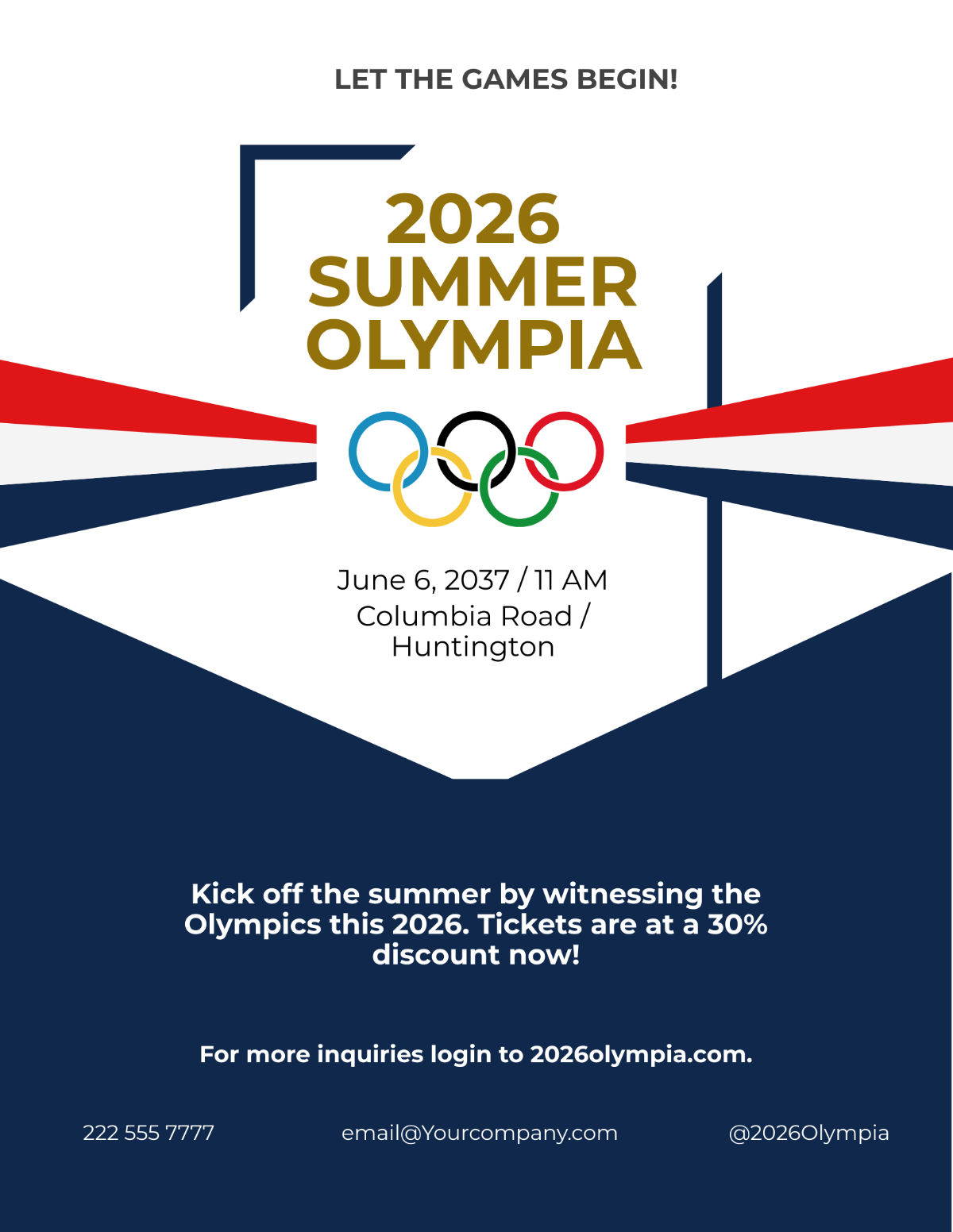 Olympic Party Flyer Template - Edit Online & Download