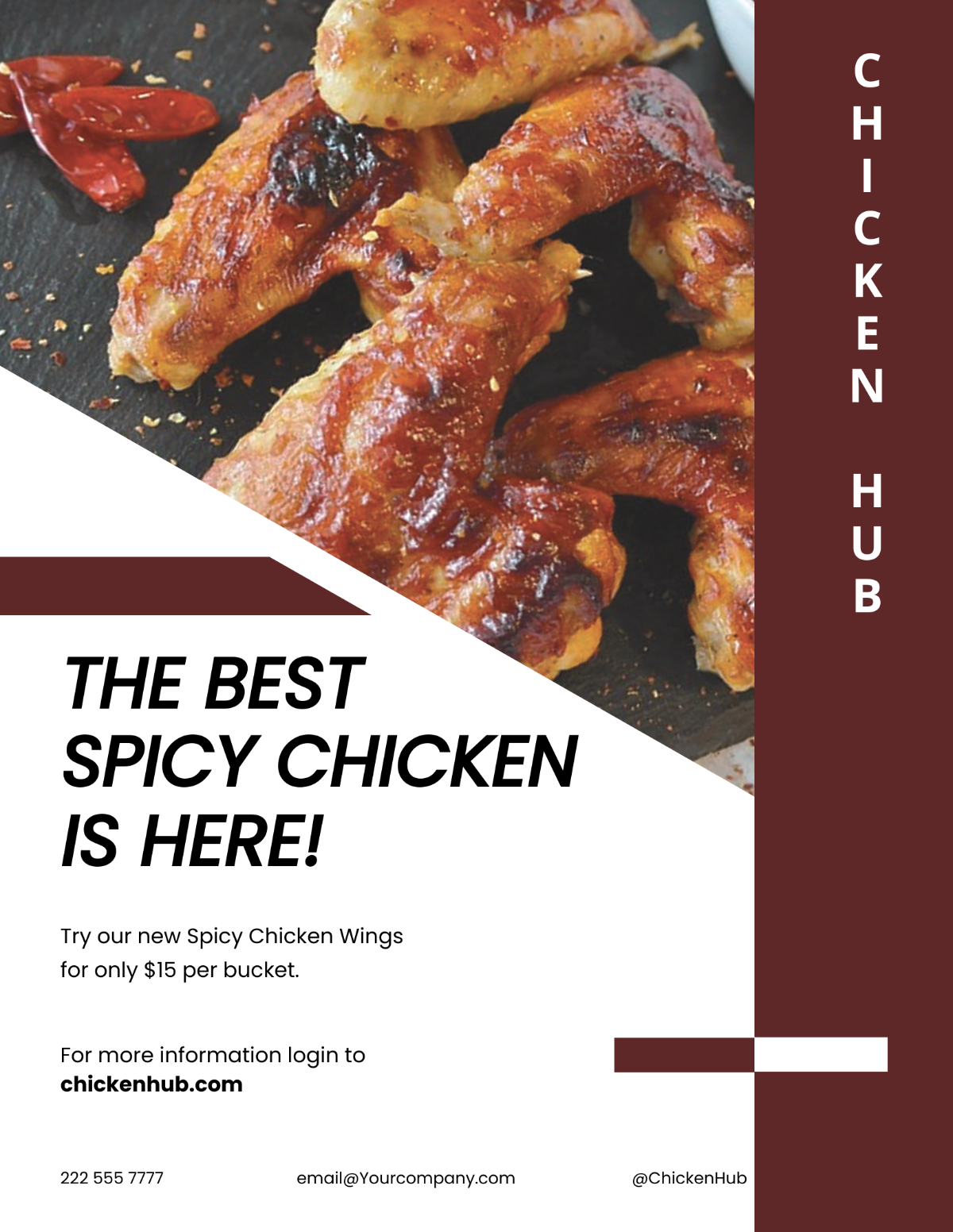 Spicy Chicken Restaurant Flyer Template