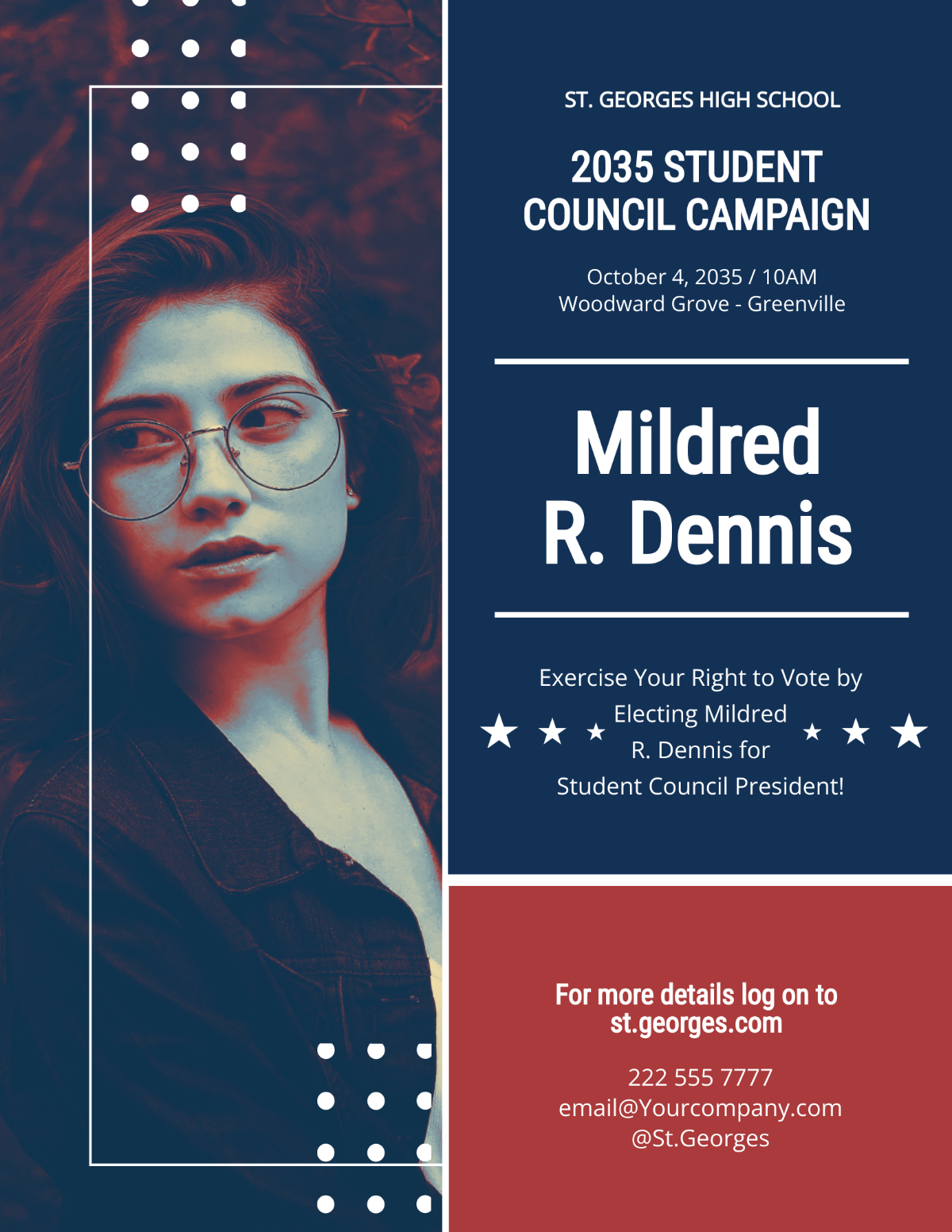 Student Campaign Flyer Template