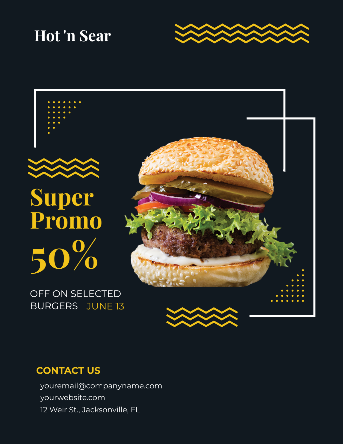 Super Burger Flyer Template - Edit Online & Download