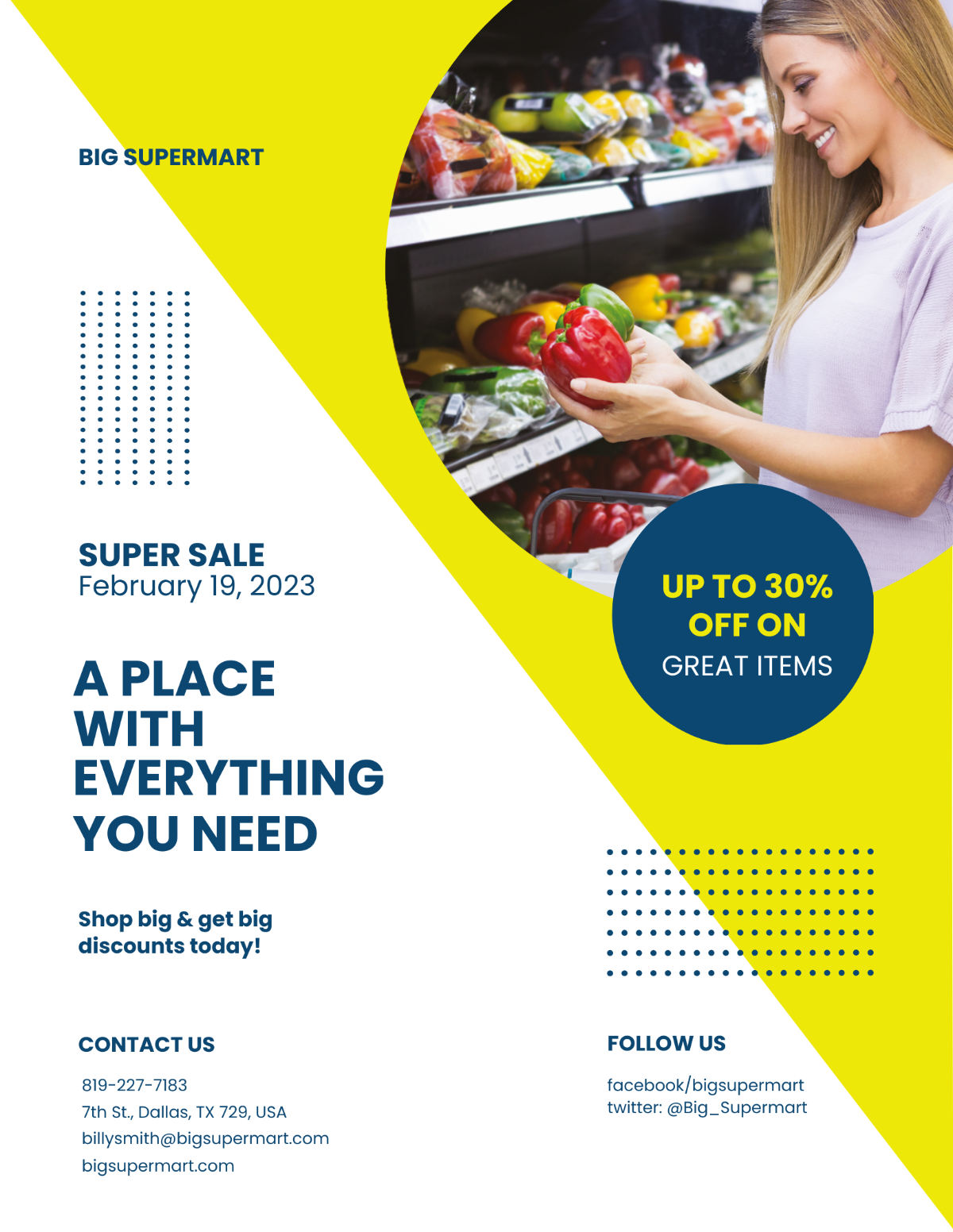 Supermarket Promotion Flyer Template - Edit Online & Download