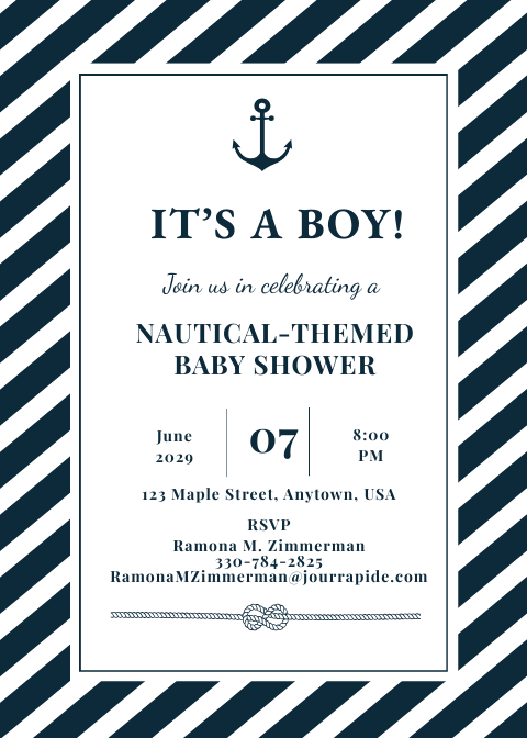 Nautical Baby Shower Invitation