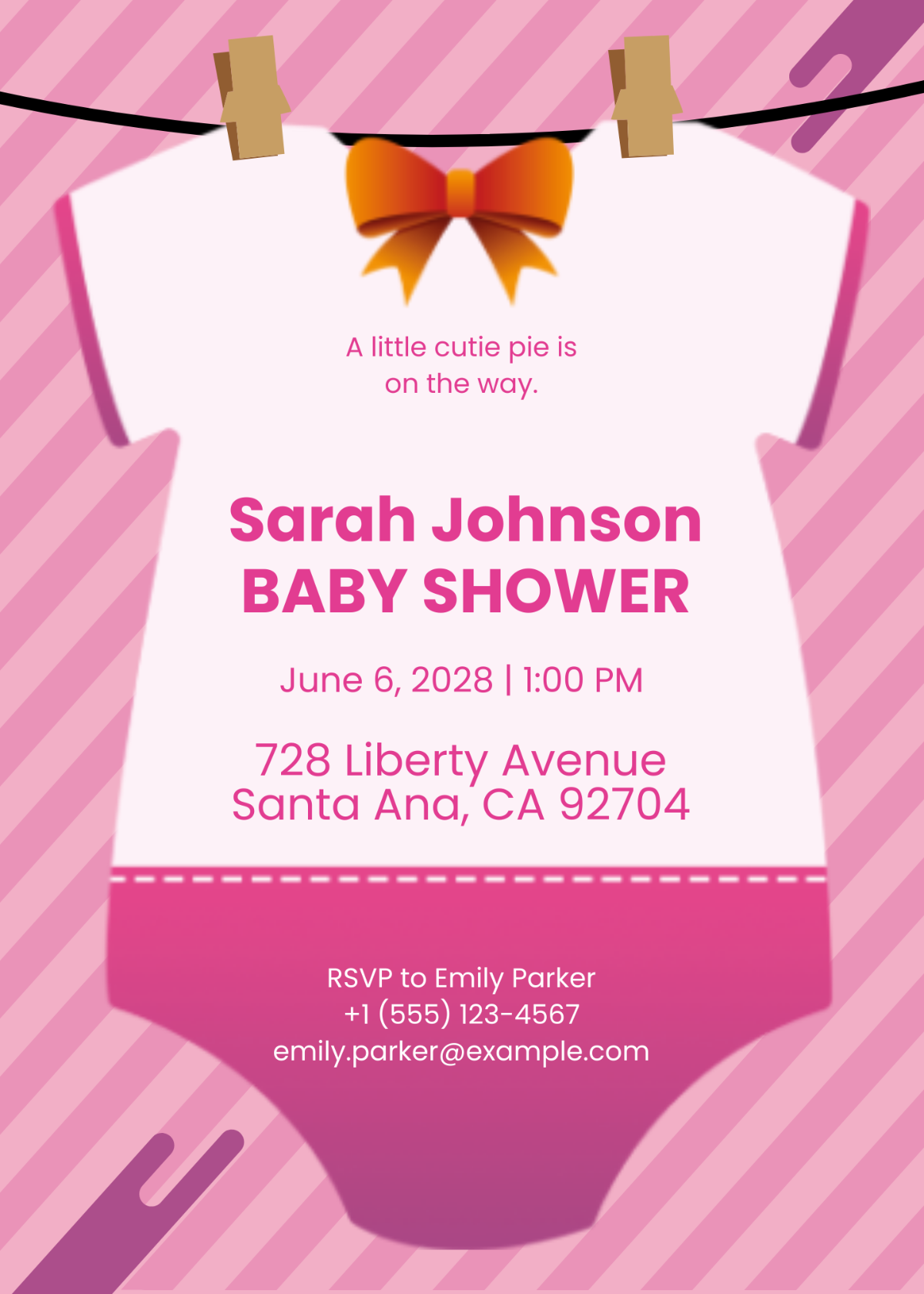 Onesie Baby Shower Invitation Template - Edit Online & Download