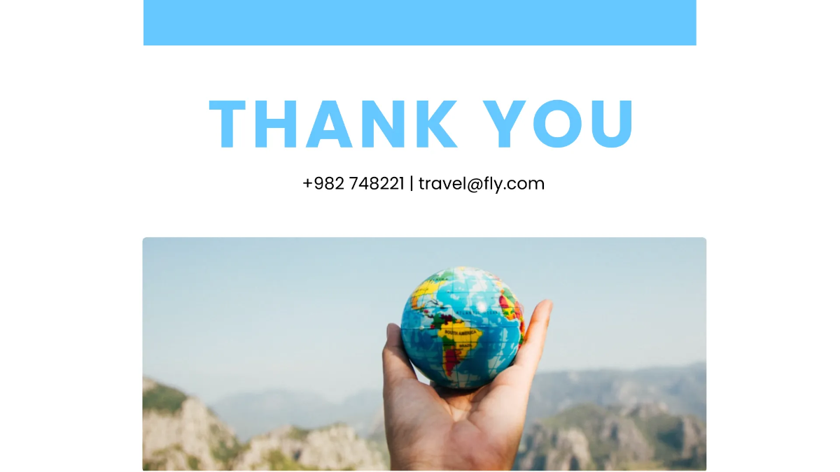 Free Corporate Travel Agency Presentation Template to Edit Online