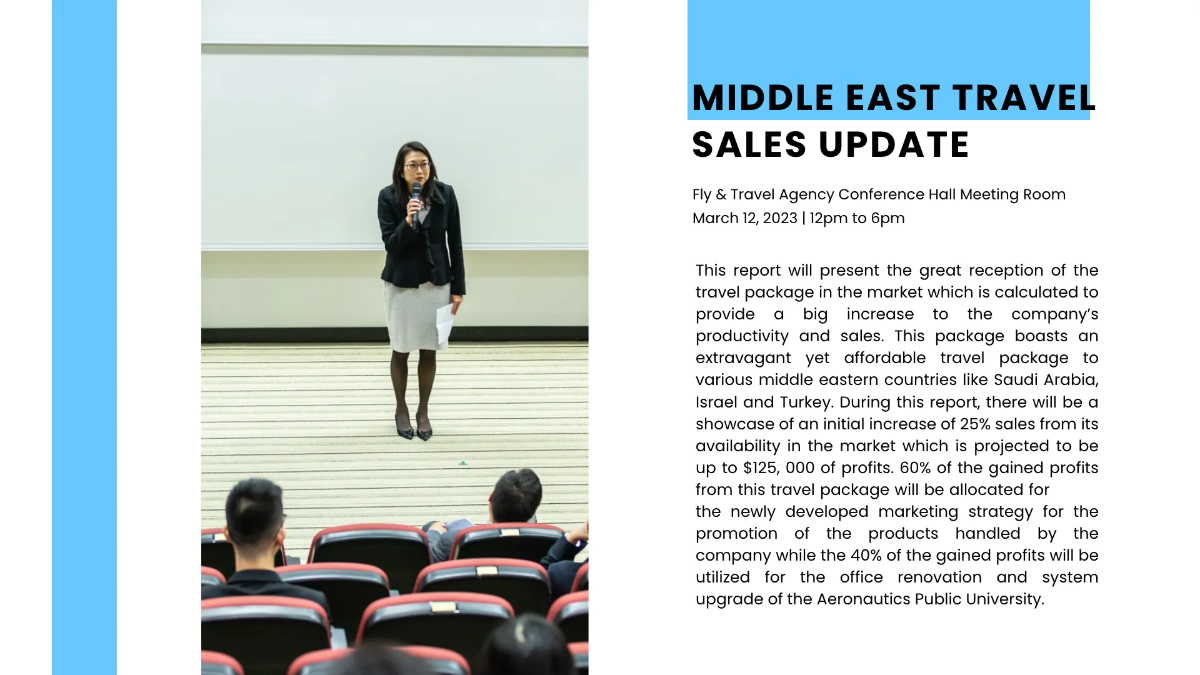 Free Corporate Travel Agency Presentation Template to Edit Online