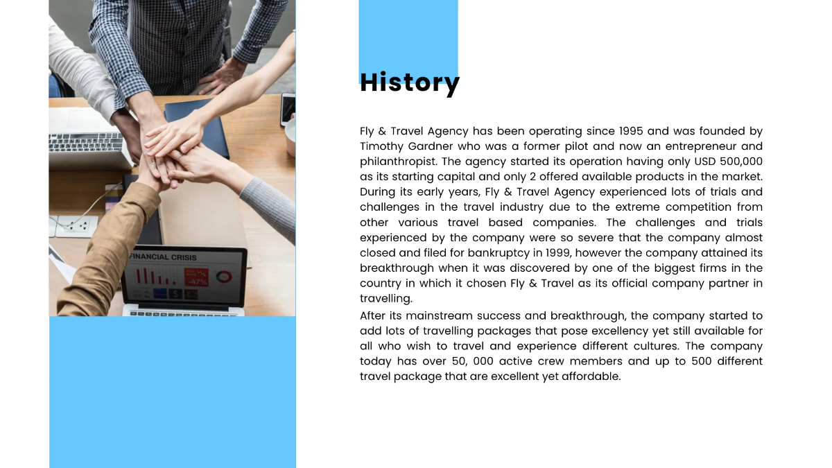 Free Corporate Travel Agency Presentation Template to Edit Online