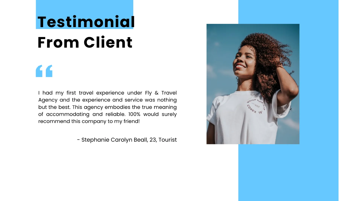 Free Corporate Travel Agency Presentation Template to Edit Online