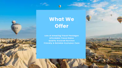 Free Corporate Travel Agency Presentation Template to Edit Online