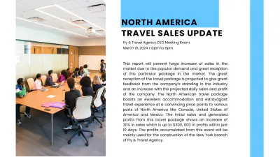 Free Corporate Travel Agency Presentation Template to Edit Online
