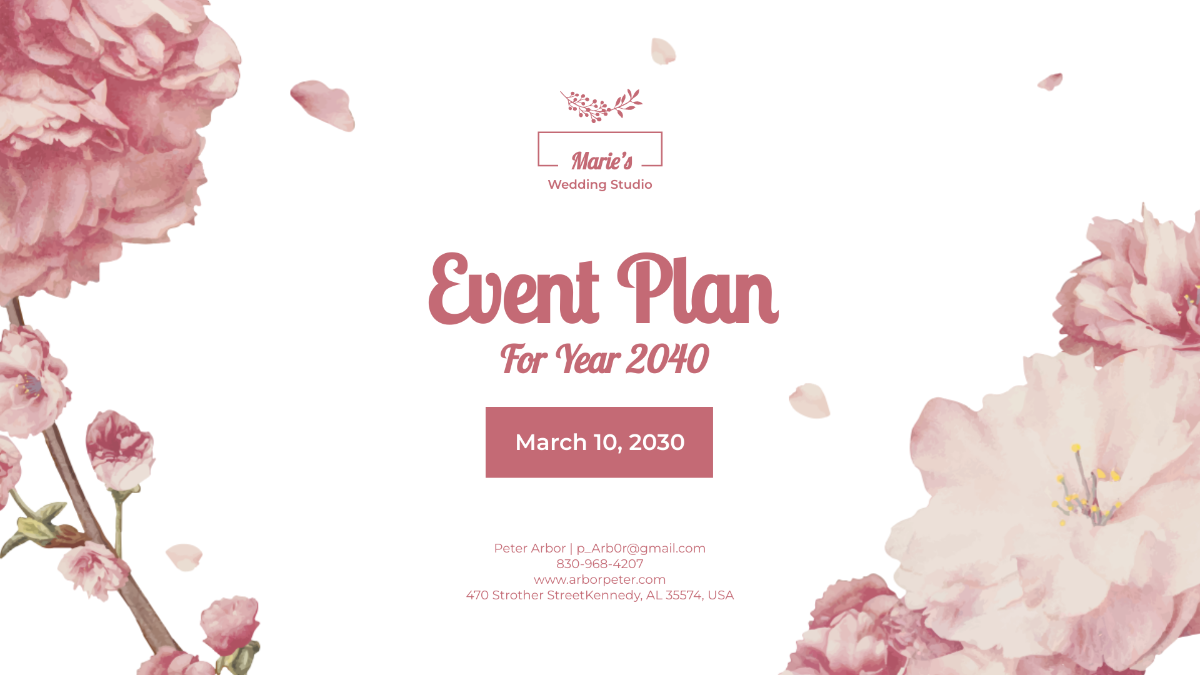 Free Event Planning Presentation Template