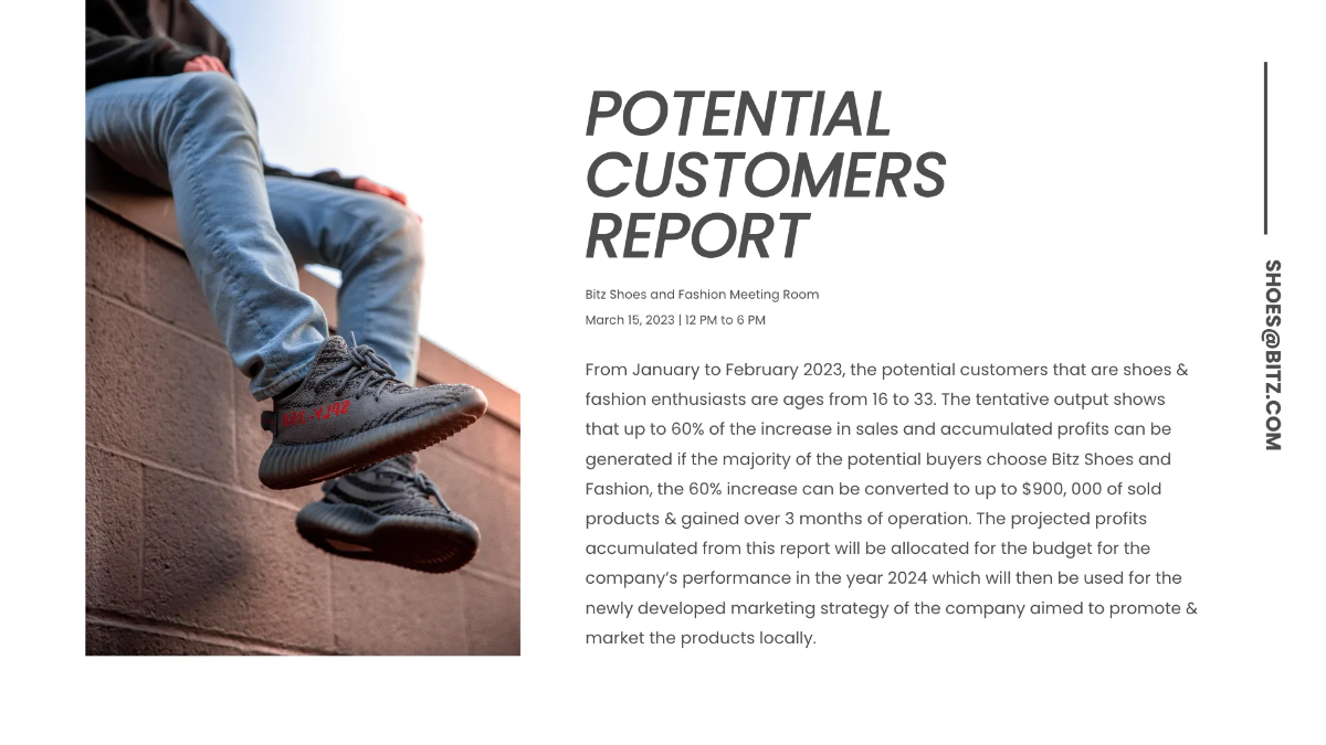 Free Fashion Shoes Presentation Template to Edit Online