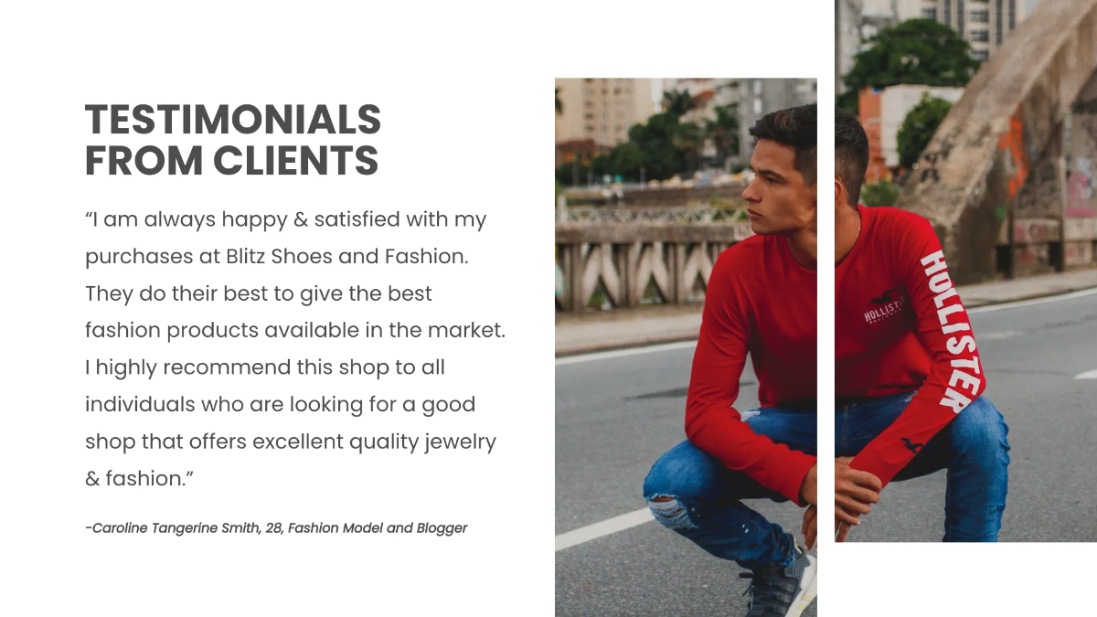 Free Fashion Shoes Presentation Template to Edit Online