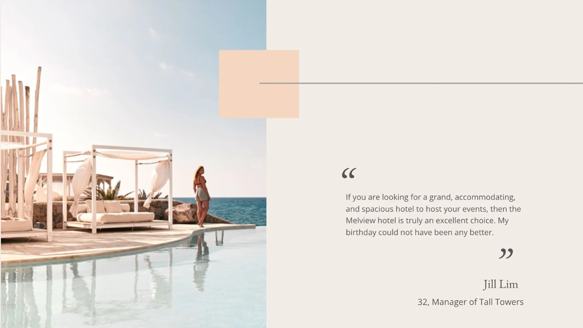 Free Hotel Event Plan Presentation Template to Edit Online