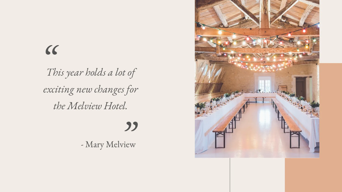 Free Hotel Event Plan Presentation Template to Edit Online