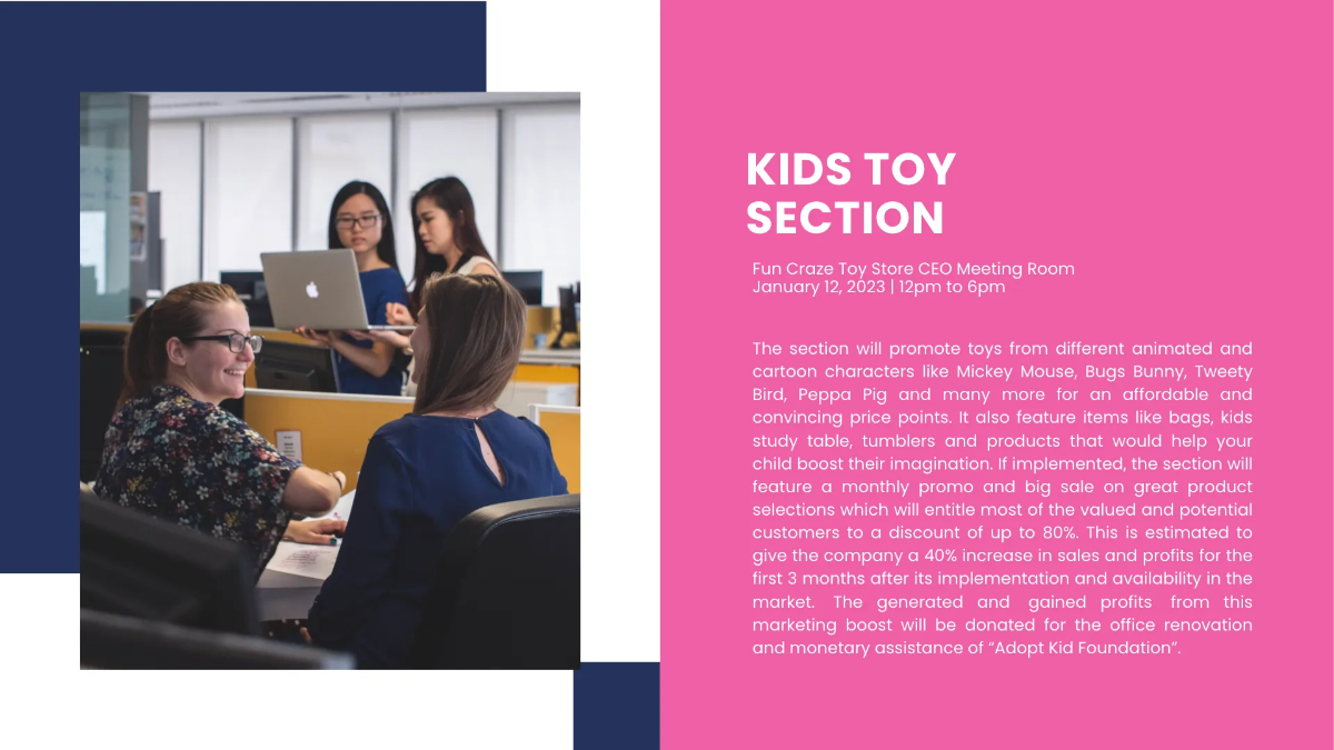 Free Kids Store Presentation Template to Edit Online