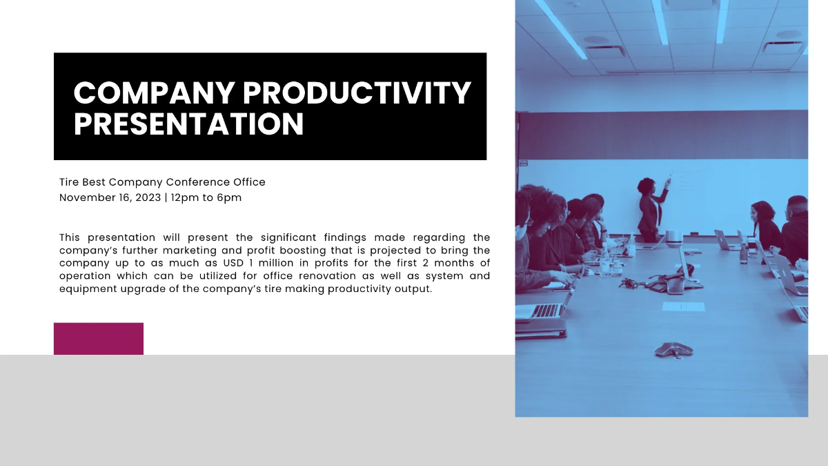 Free Manufacturing Presentation Template to Edit Online