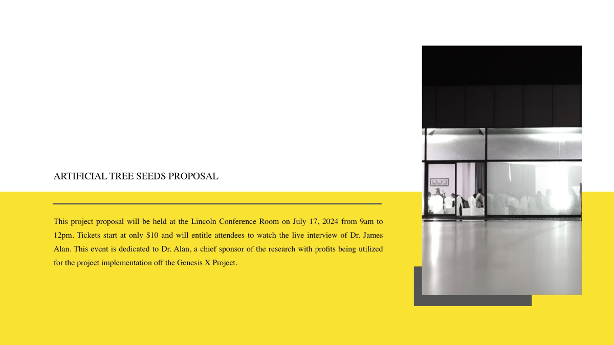 Free Project Proposal Presentation Template to Edit Online