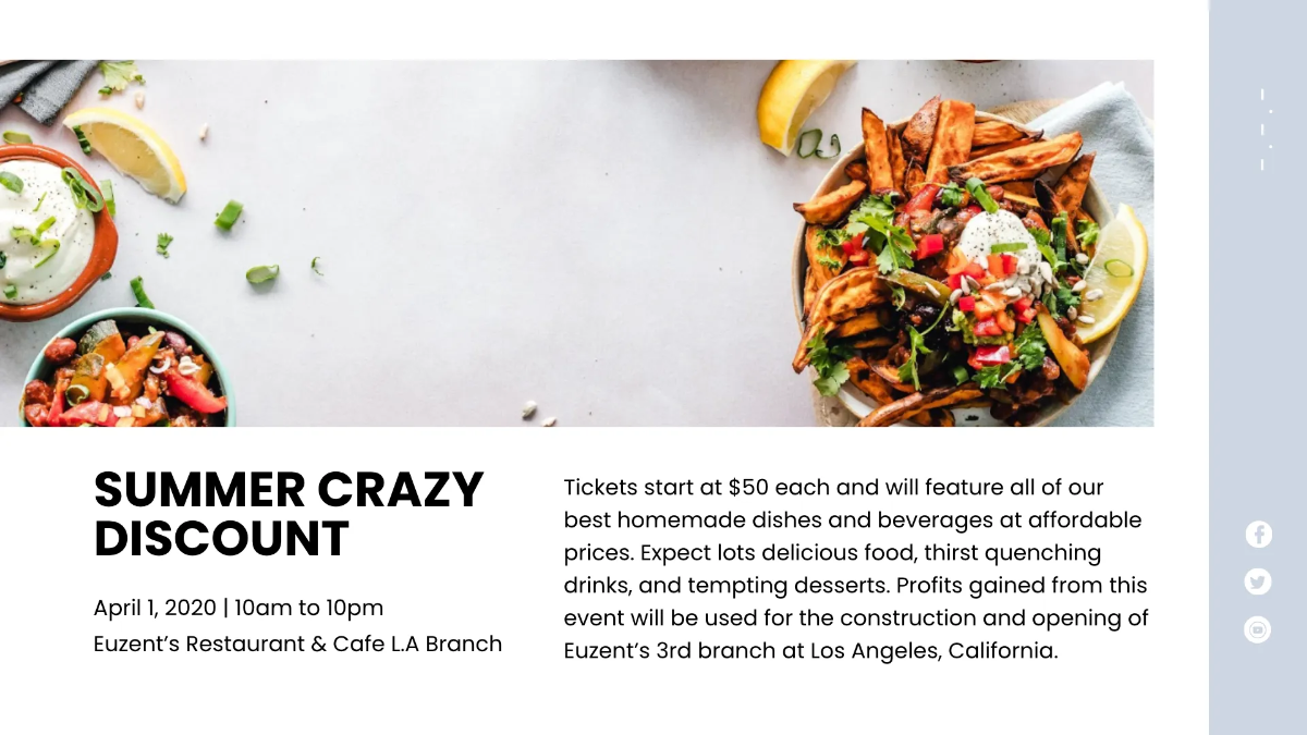 Free Restaurant Presentation Template to Edit Online