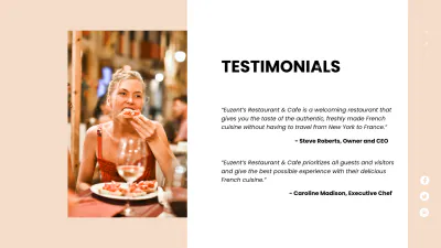 Free Restaurant Presentation Template to Edit Online