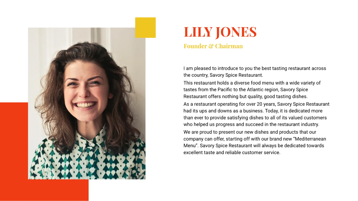 Free Simple Restaurant Presentation Template to Edit Online