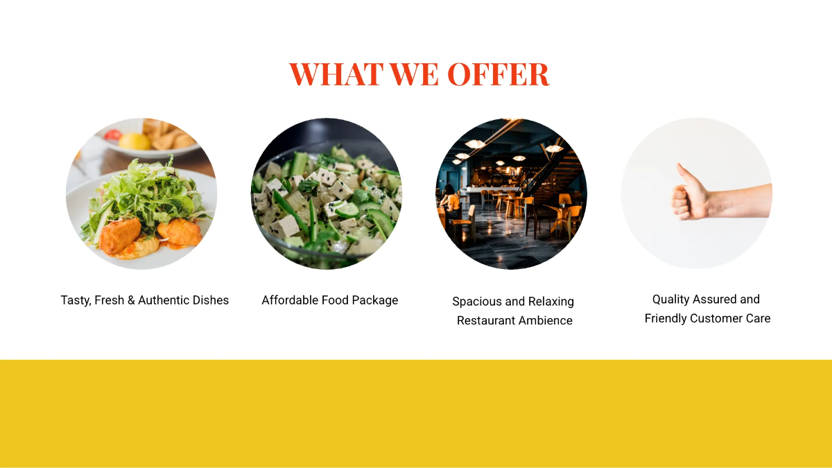 Free Simple Restaurant Presentation Template to Edit Online