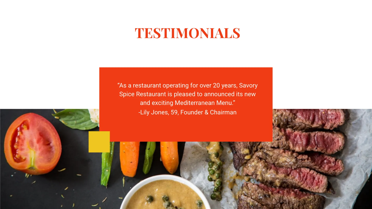 Free Simple Restaurant Presentation Template to Edit Online