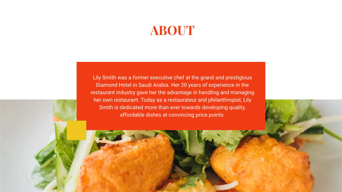 Free Simple Restaurant Presentation Template to Edit Online