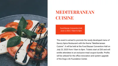 Free Simple Restaurant Presentation Template to Edit Online