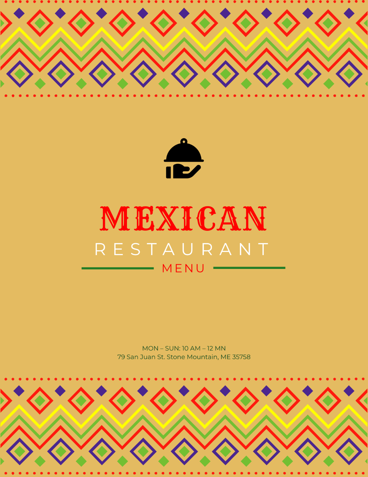 Mexican Restaurant Menu