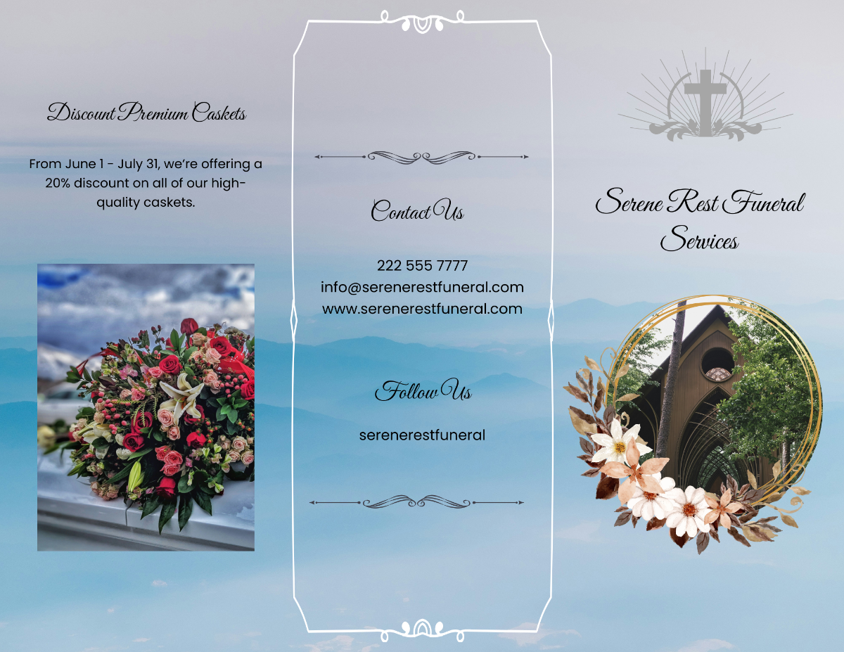 Free Memorial Brochure Templates, Editable and Printable