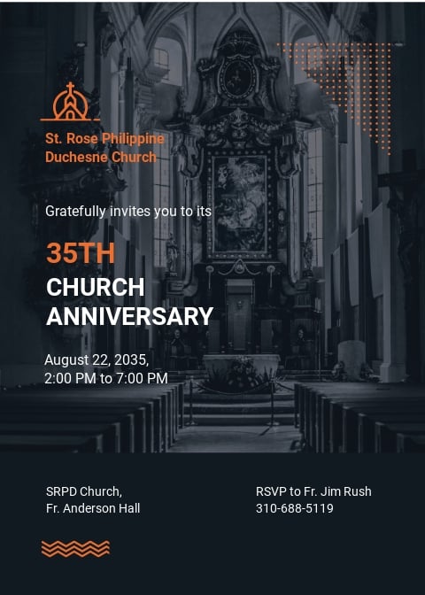Modern Church Anniversary Invitation Template.jpe