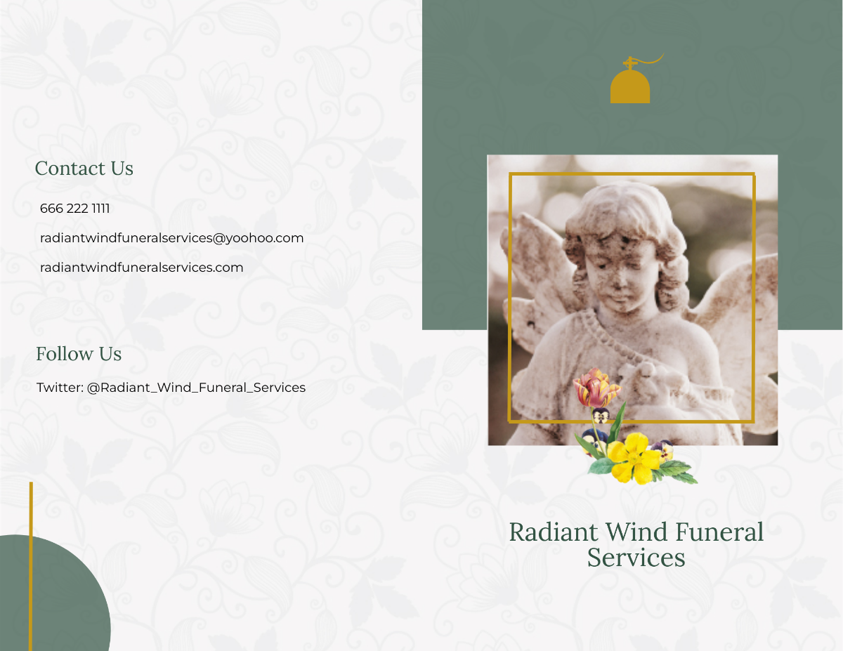 Funeral Services Bi-Fold Brochure Template - Edit Online & Download