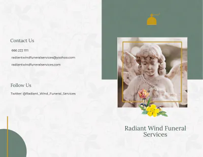 Free Funeral Services Bi-Fold Brochure Template to Edit Online