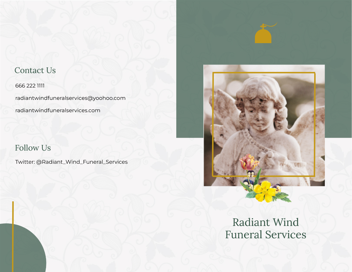 Funeral Services Bi-Fold Brochure Template