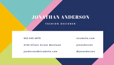 Free Multi-Color Business Card Template to Edit Online