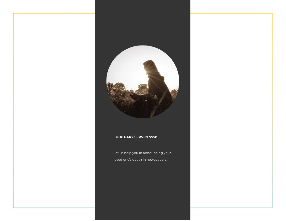 Free Blank Funeral Plan Tri-Fold Brochure Template to Edit Online