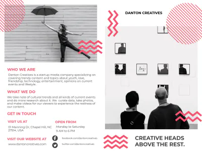 Free Creative Recruitment Bi-Fold Brochure Template to Edit Online