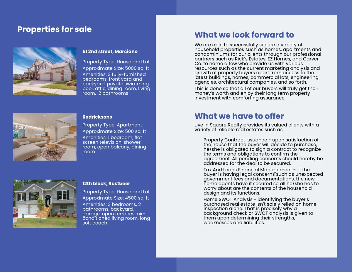 Free New Home Agent/Agency Bi-Fold Brochure Template to Edit Online