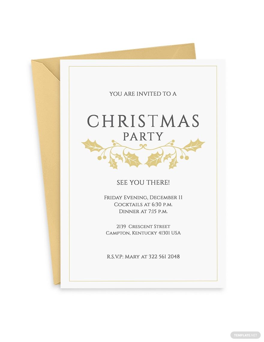 Classy Christmas Invitation Flyer Template